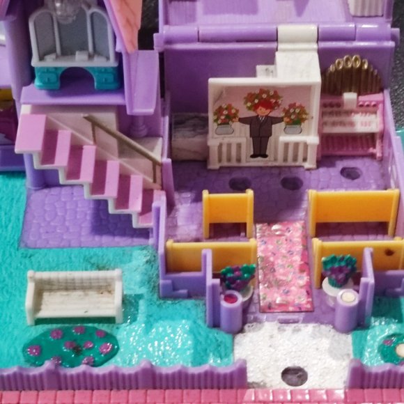 Rare vintage 1993 Bluebird Polly Pocket Wedding Chapel Pollyville No figures - Picture 9 of 9